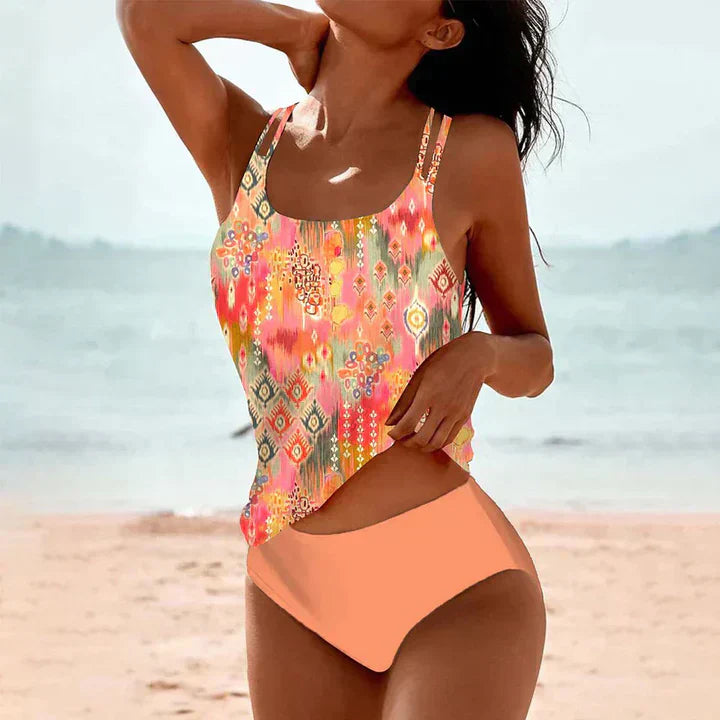 Ladies' swimsuit with premium craftsmanship – Celestina-Orange-S-Nora Luxe