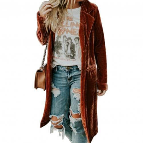 Ladies Velvet Dressing Gown - Valentina-Red-S-Nora Luxe