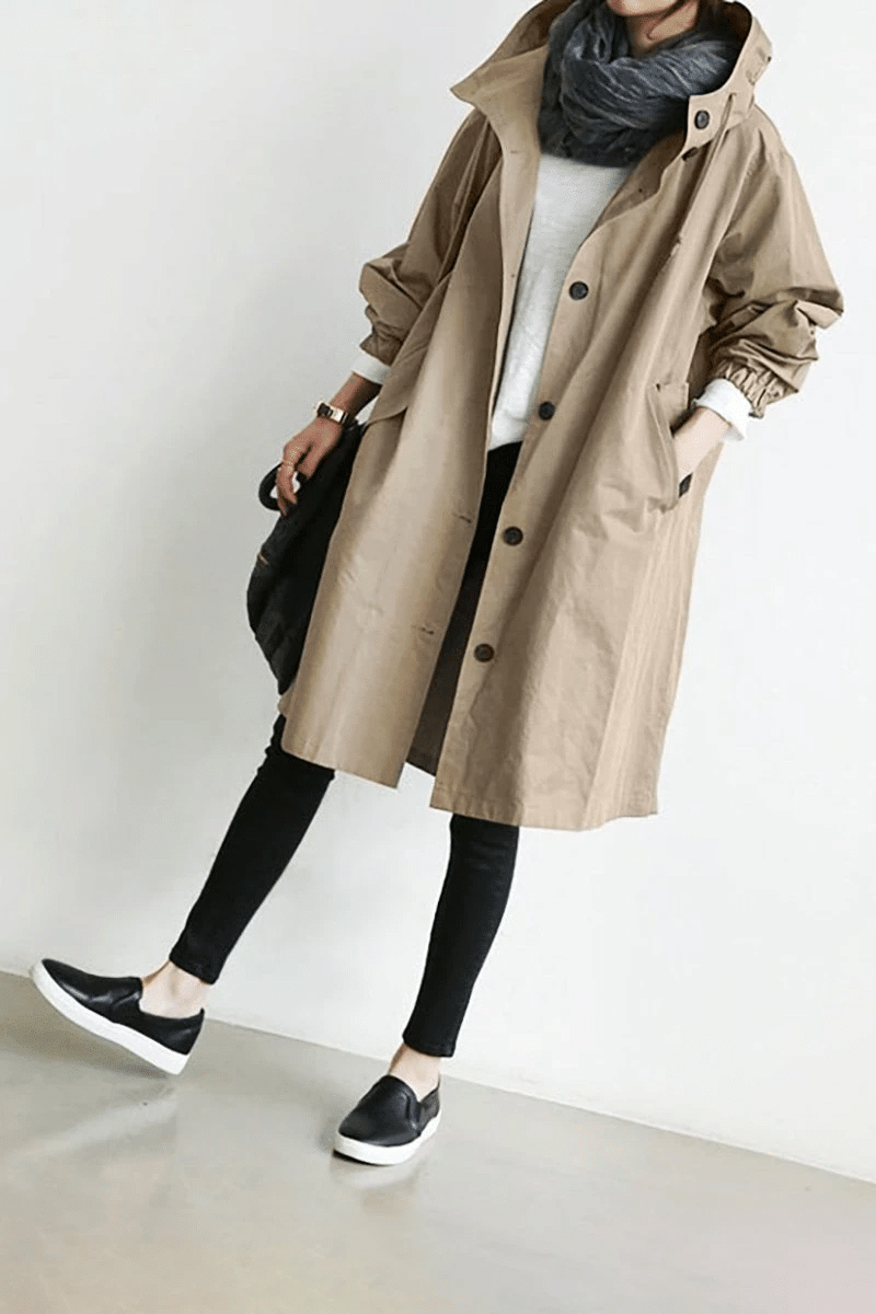 Ladies Windbreaker - Aurora-Khaki-S-Nora Luxe