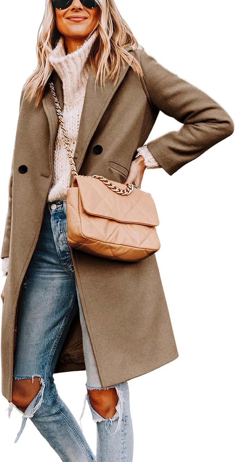 Ladies' Winter Wool Coat with Notch Lapels - Sofia-Camel-XS-Nora Luxe