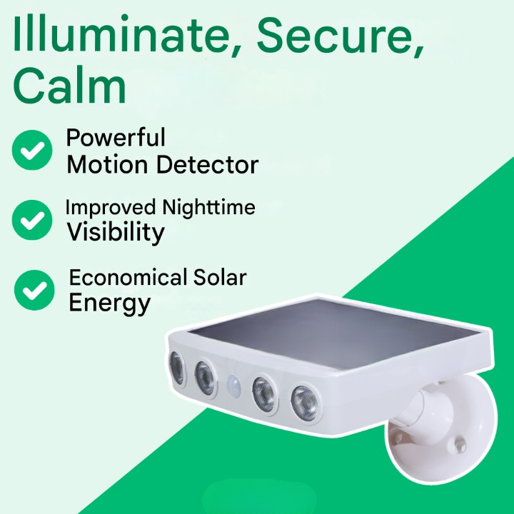 Solar outdoor light with motion sensor – Lumina