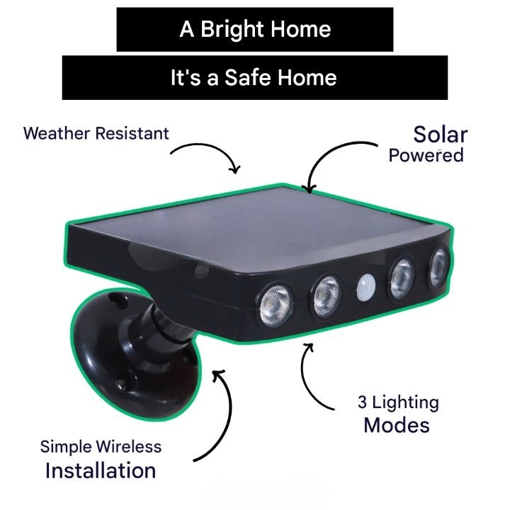 Solar outdoor light with motion sensor – Lumina