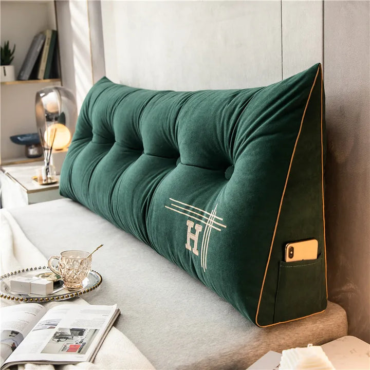 Large Comfort Cushion - EmbraceNest-Dark Green-23.62 × 19.69 × 7.87 inches-Nora Luxe