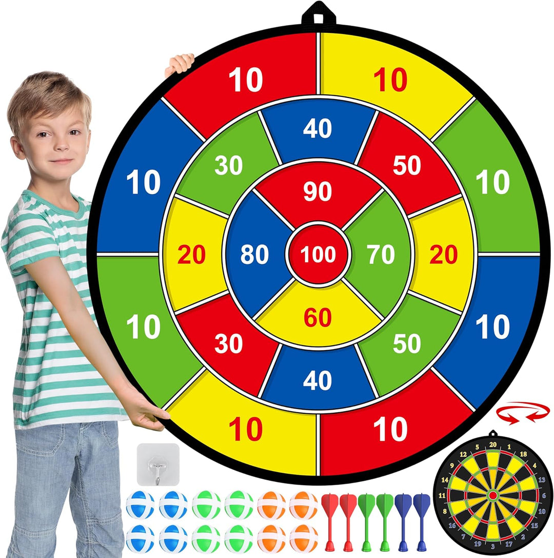 Large Dartboard for Children with Sticky Balls and Darts - PlayTarget-Nora Luxe