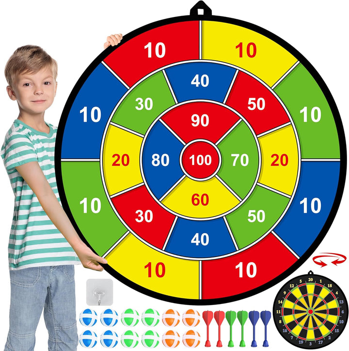Large Dartboard for Children with Sticky Balls and Darts - PlayTarget-Nora Luxe