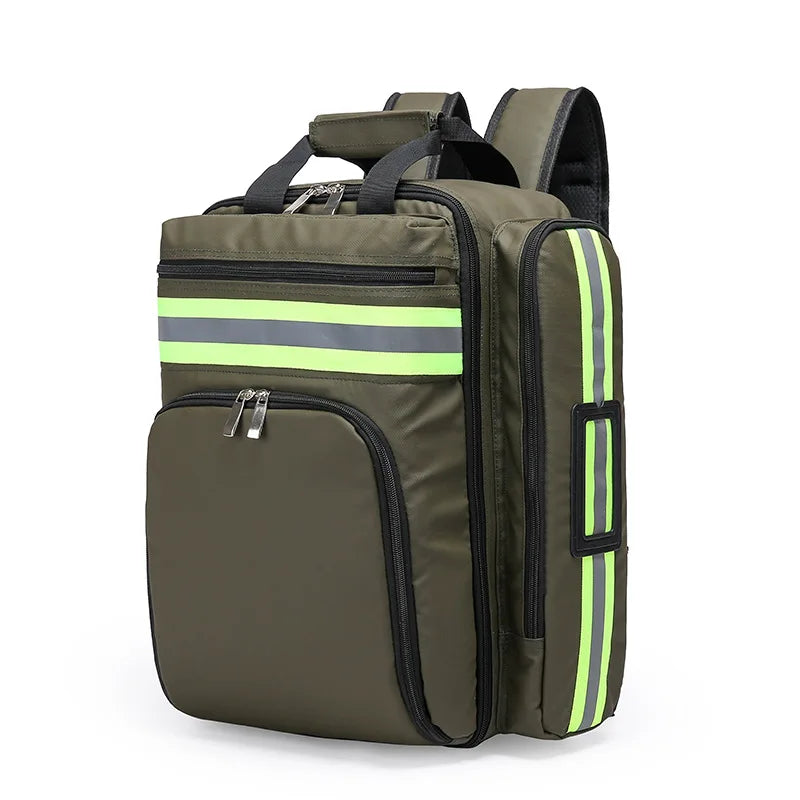 Large First Aid and Survival Backpack - RescueReady-Olive green-Nora Luxe