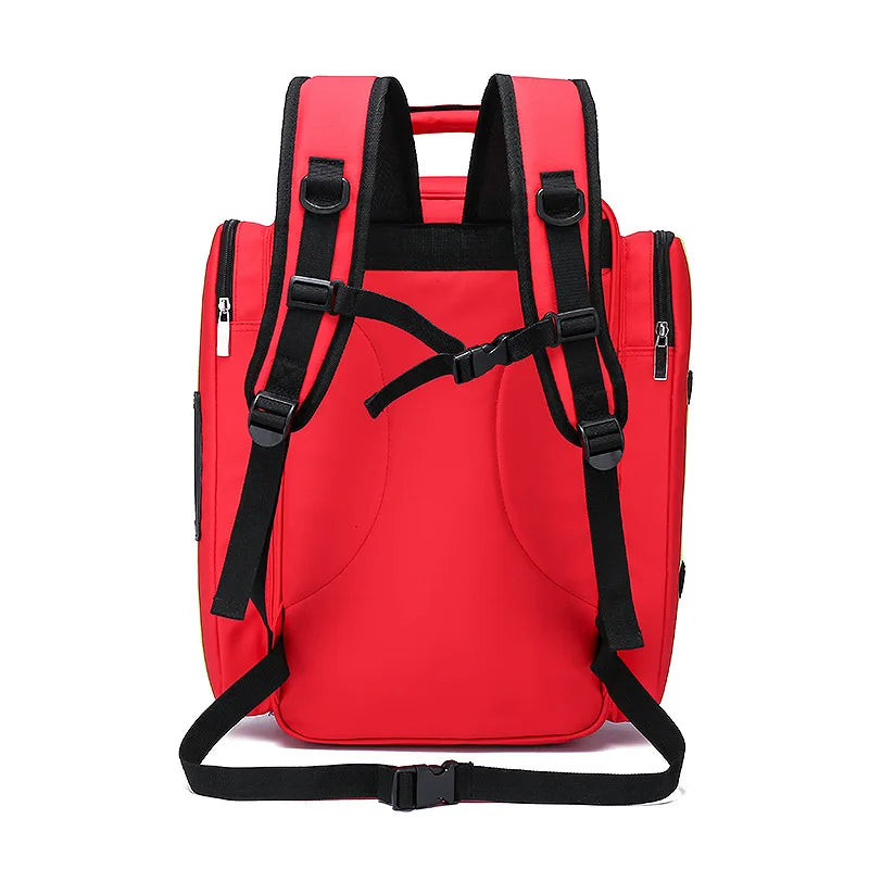 Large First Aid and Survival Backpack - RescueReady-Red-Nora Luxe