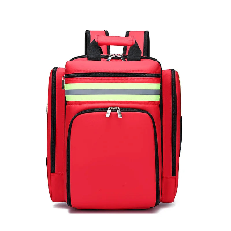 Large First Aid and Survival Backpack - RescueReady-Red-Nora Luxe