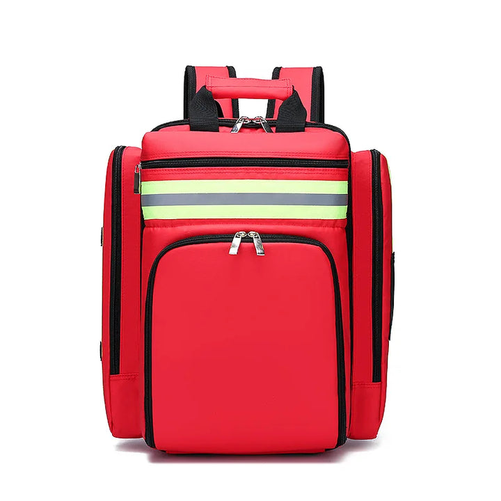 Large First Aid and Survival Backpack - RescueReady-Red-Nora Luxe