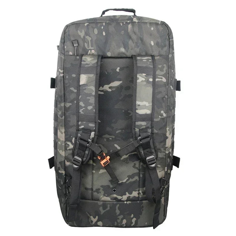 Large Tactical Travel Bag and Backpack - TrailTrek Duffle-Black-M-Nora Luxe