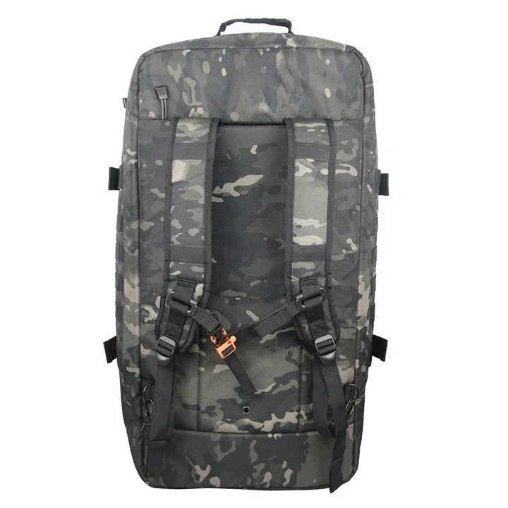 Large Tactical Travel Bag and Backpack - TrailTrek Duffle-Black-M-Nora Luxe