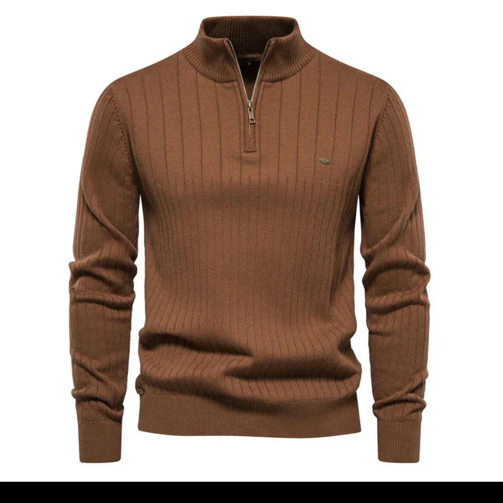 Men's Autumn Sweater with Zip – Daan