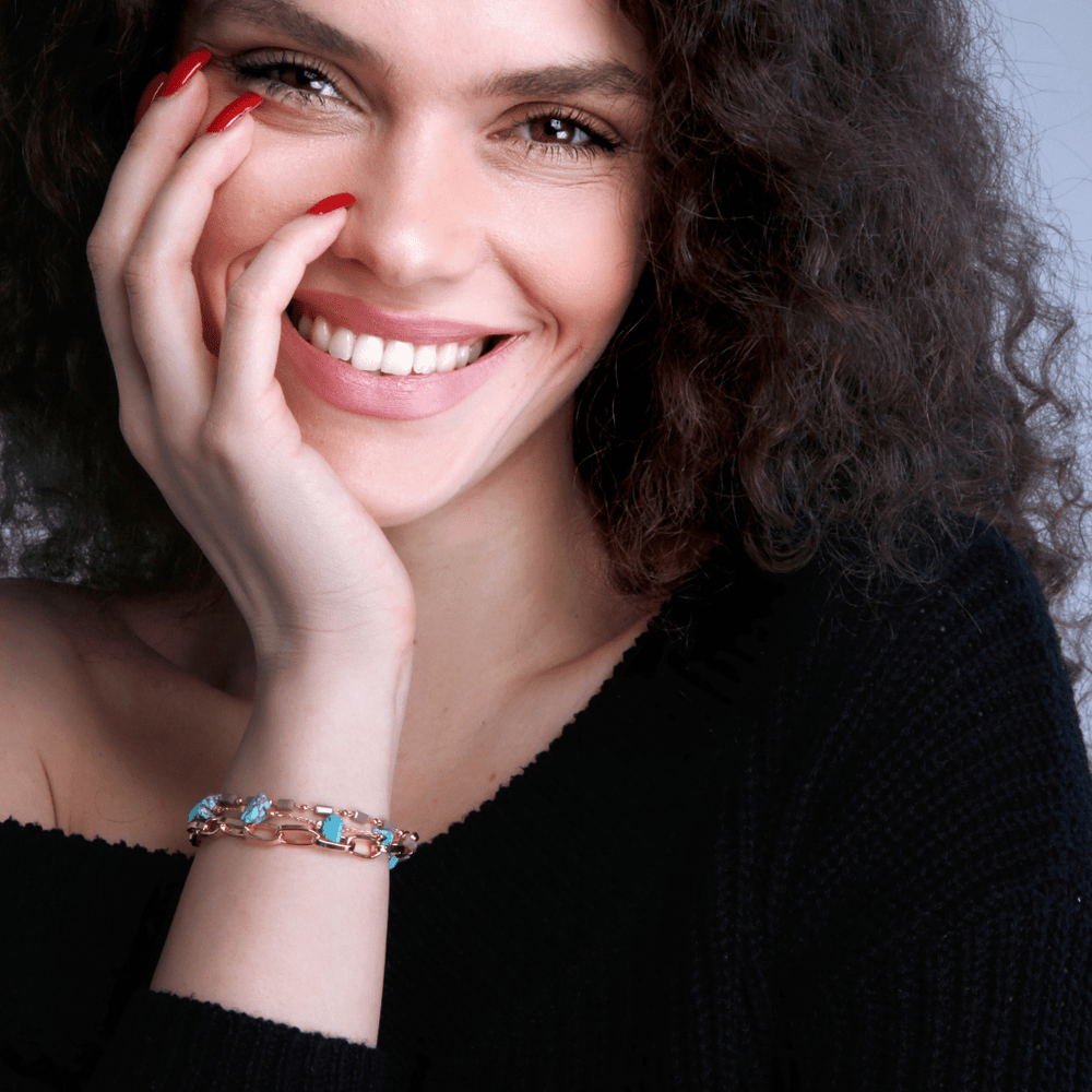 Layered Bracelet Turquoise & Opal – Isabelle-Turquoise-Nora Luxe