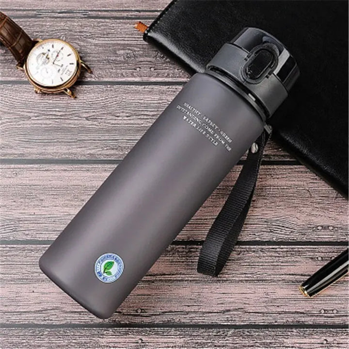 Leak-proof Sports Bottle - HydraSport-400ml-Gray-Nora Luxe