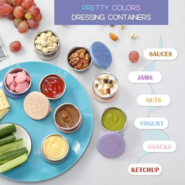 Leak-proof Stainless Steel Sauce Cups (6 Pieces) - FlavorPods-45ml-Nora Luxe