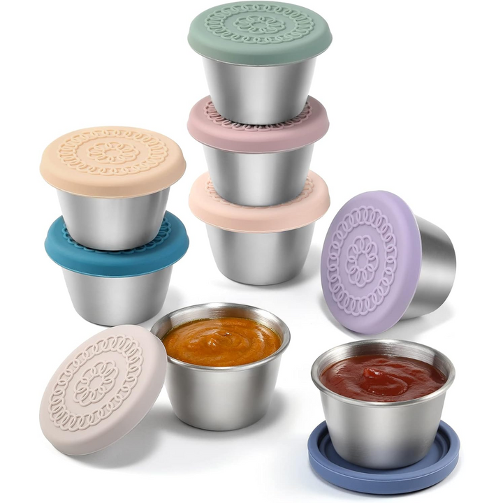 Leak-proof Stainless Steel Sauce Cups (6 Pieces) - FlavorPods-45ml-Nora Luxe