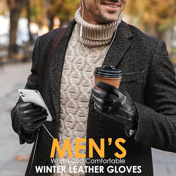 Learn Touchscreen Winter Gloves for Men - Oliver-M/L-Nora Luxe