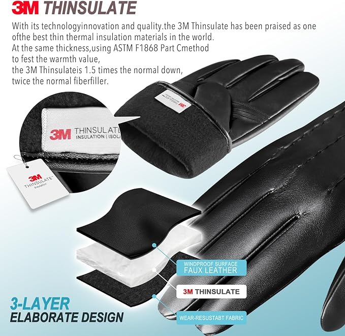 Learning Touchscreen Winter Gloves - Daniel-Black-S-Nora Luxe