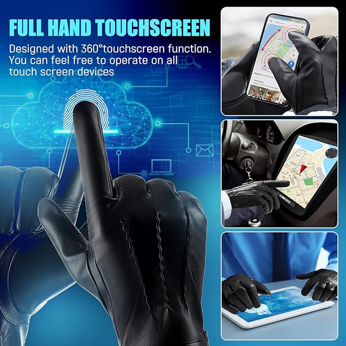 Learning Touchscreen Winter Gloves - Daniel-Black-S-Nora Luxe