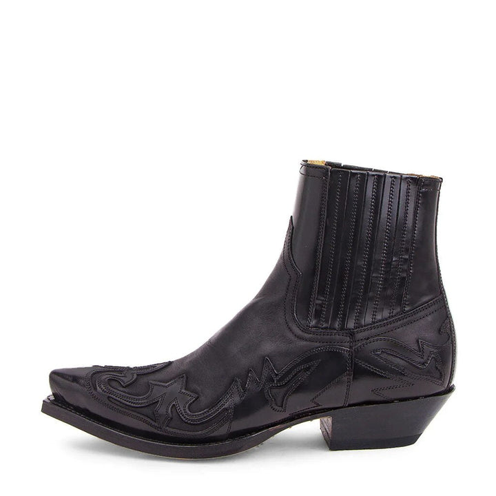 Leather Cowboots Unisex - Maverick-Black-3-Nora Luxe