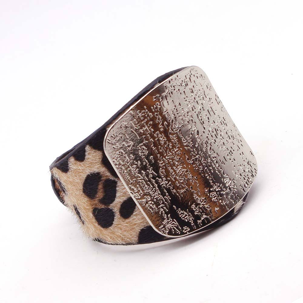 Leather Leopard Wrap Bracelet | Exquisite Handcrafted Accessory-SQUARE LIGHT-Nora Luxe