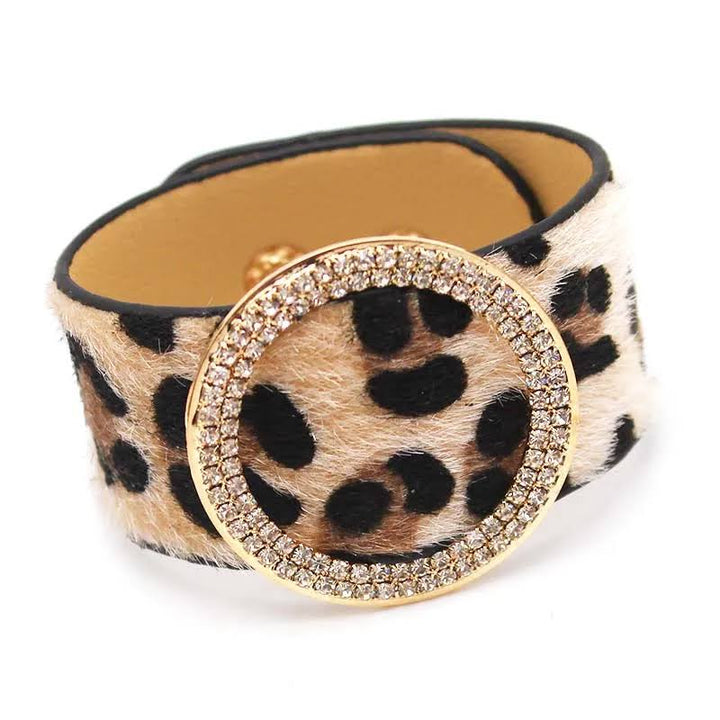 Leather Leopard Wrap Bracelet | Exquisite Handcrafted Accessory-V-LIGHT-Nora Luxe
