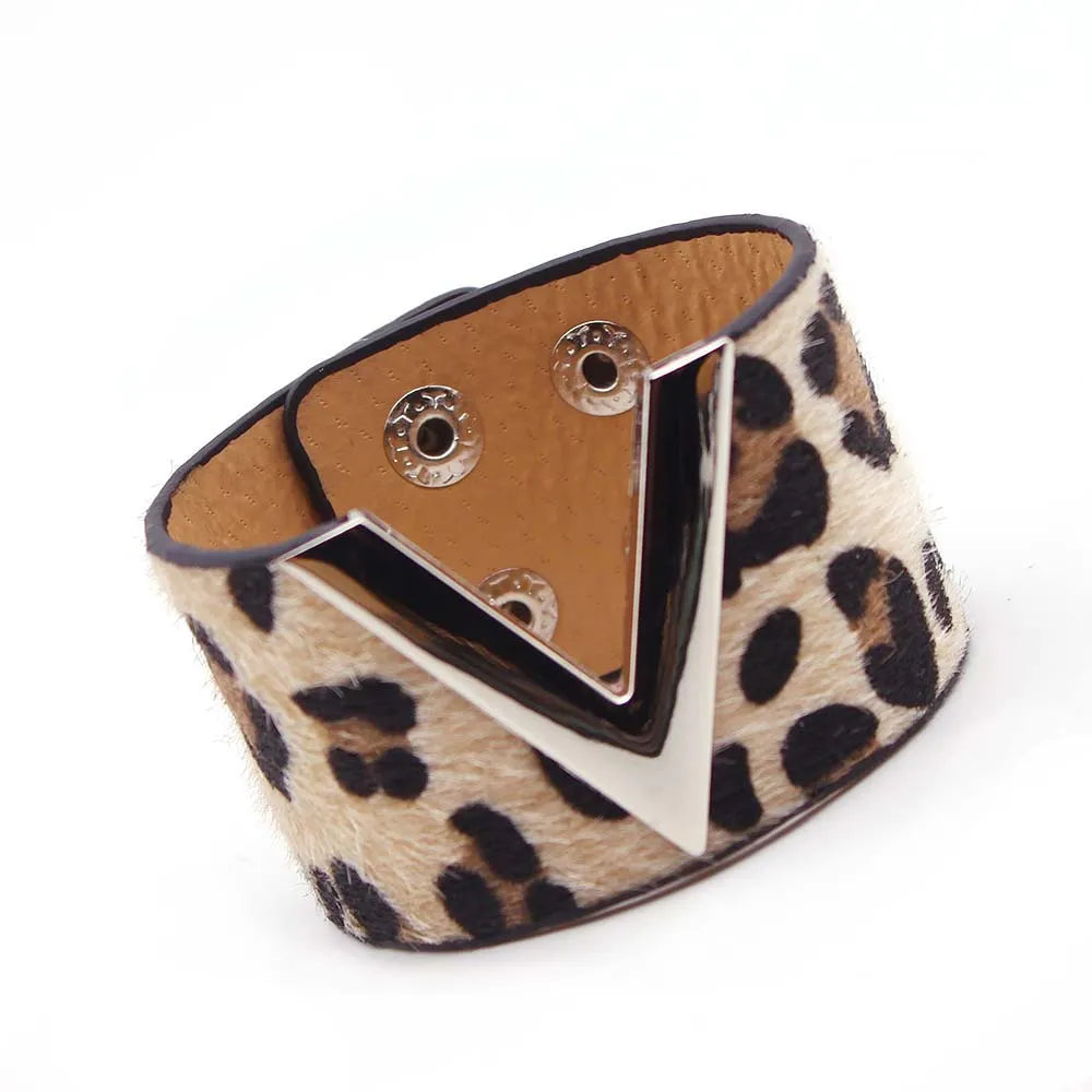 Leather Leopard Wrap Bracelet | Exquisite Handcrafted Accessory-V-LIGHT-Nora Luxe