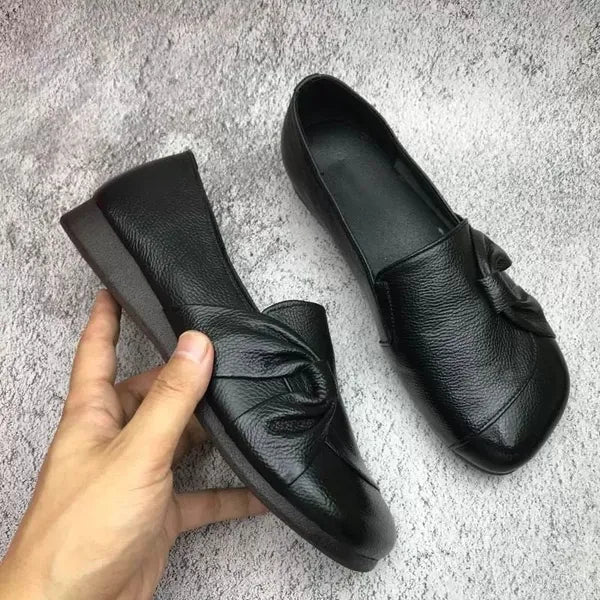 Leather Women's Shoes with Slip-Resistant Sole – Aurora-Black-3.5-Nora Luxe