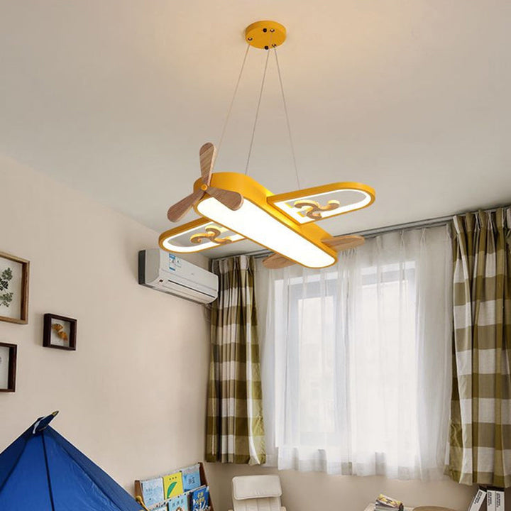 LED Airplane Children's Room Pendant Lamp - SkyFlyer-Blue-Warm-Nora Luxe