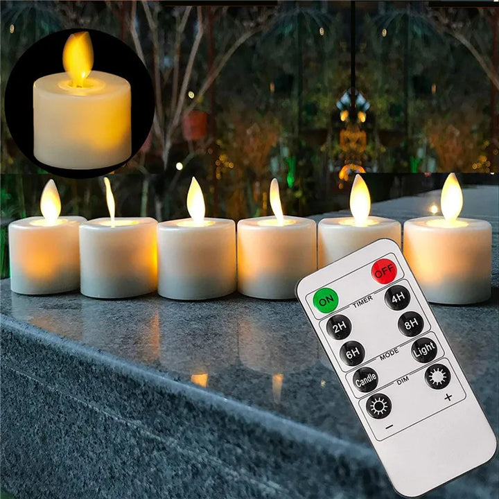 LED Candle Set - Aurora-4 pieces-Nora Luxe