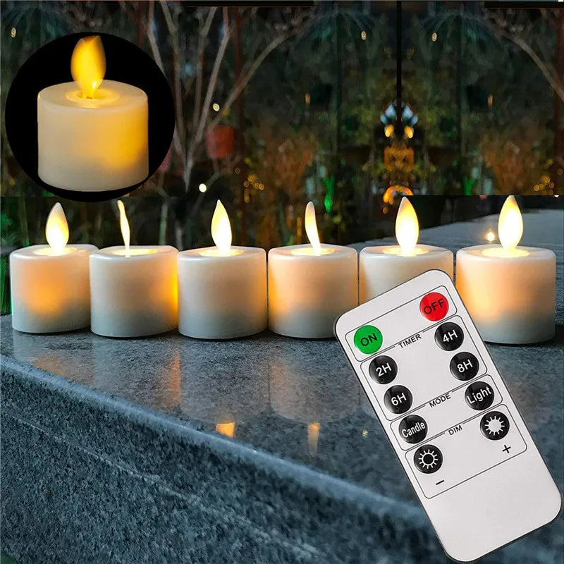 LED Candle Set - Aurora-6 pieces-Nora Luxe