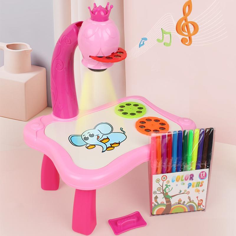 LED Drawing Projector with Music for Creative Kids - ArtBuddy-Pink-Nora Luxe