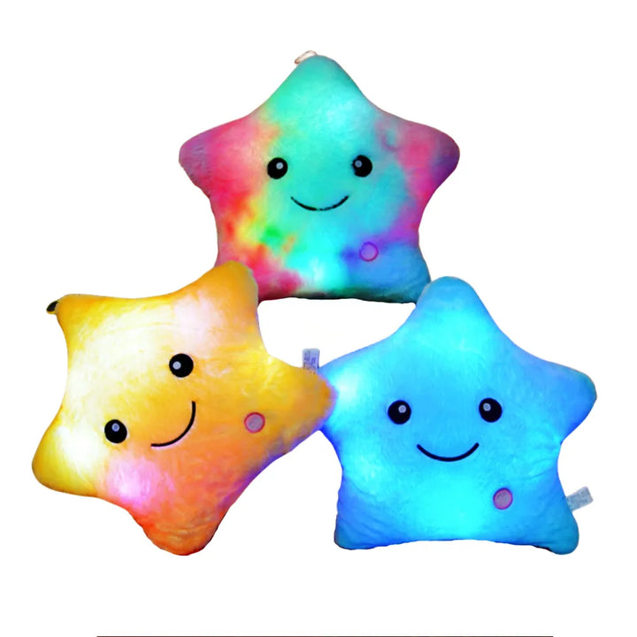LED Lighted Star Cuddle Cushion for Children - StarGlow-Blue-9.84 inches-Nora Luxe