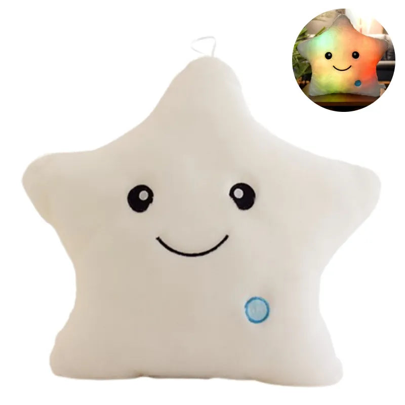 LED Lighted Star Cuddle Cushion for Children - StarGlow-White-9.84 inches-Nora Luxe