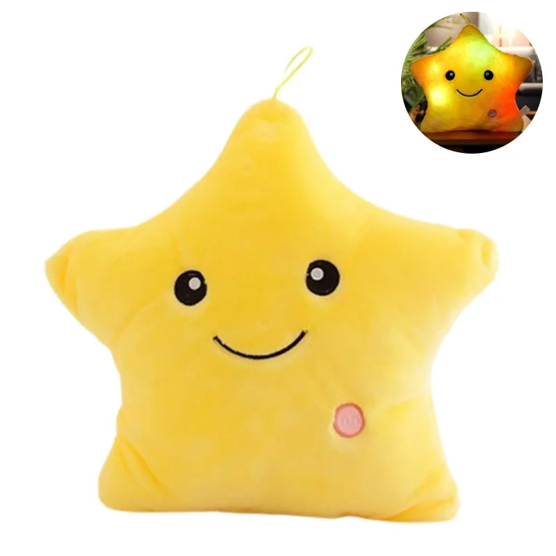LED Lighted Star Cuddle Cushion for Children - StarGlow-Yellow-9.84 inches-Nora Luxe