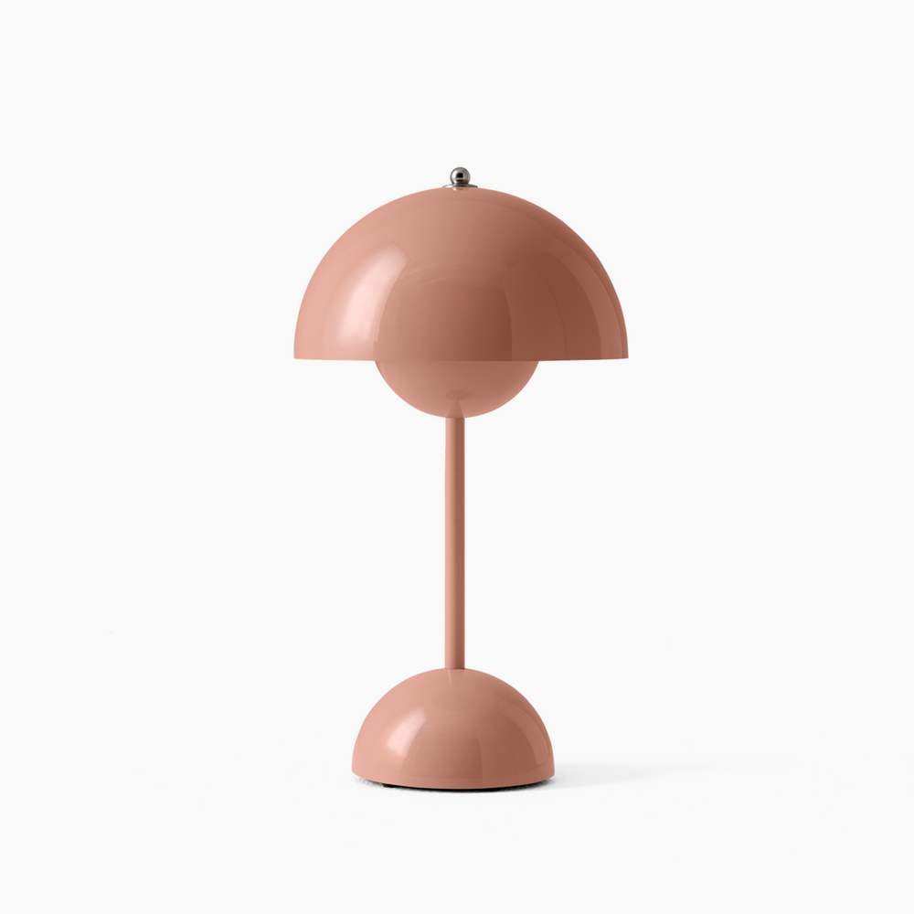 LED Table Lamp - LumiSphere-Beige Red-Nora Luxe