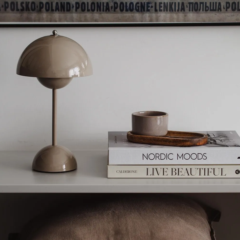 LED Table Lamp - LumiSphere-Gray-Nora Luxe
