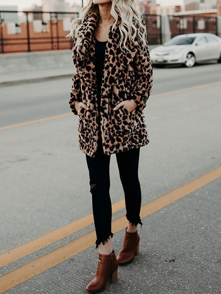 Leopard Print Women's Winter Coat - Sofia-Panther-S-Nora Luxe