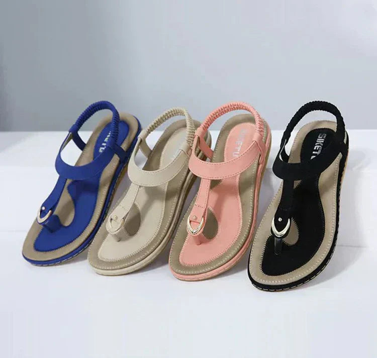 Light flat summer sandals for women – Elodie-Blue-3-Nora Luxe