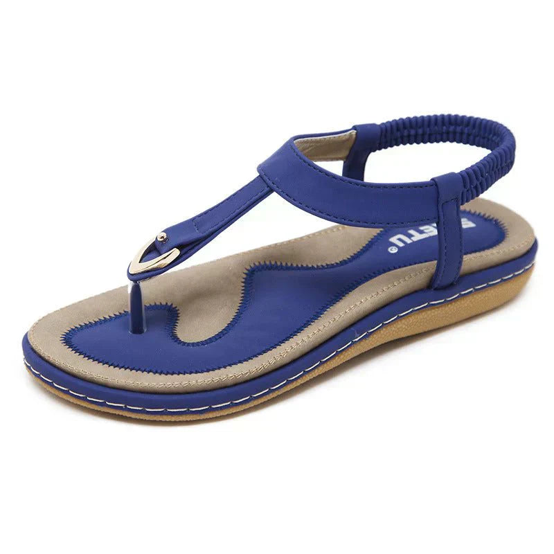 Light flat summer sandals for women – Elodie-Blue-3-Nora Luxe