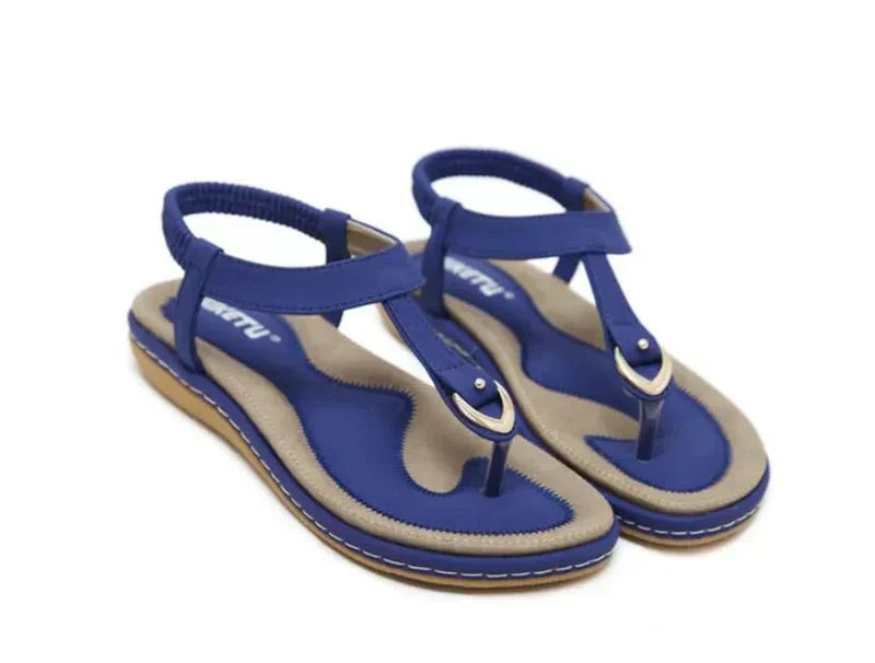 Light flat summer sandals for women – Elodie-Blue-3-Nora Luxe