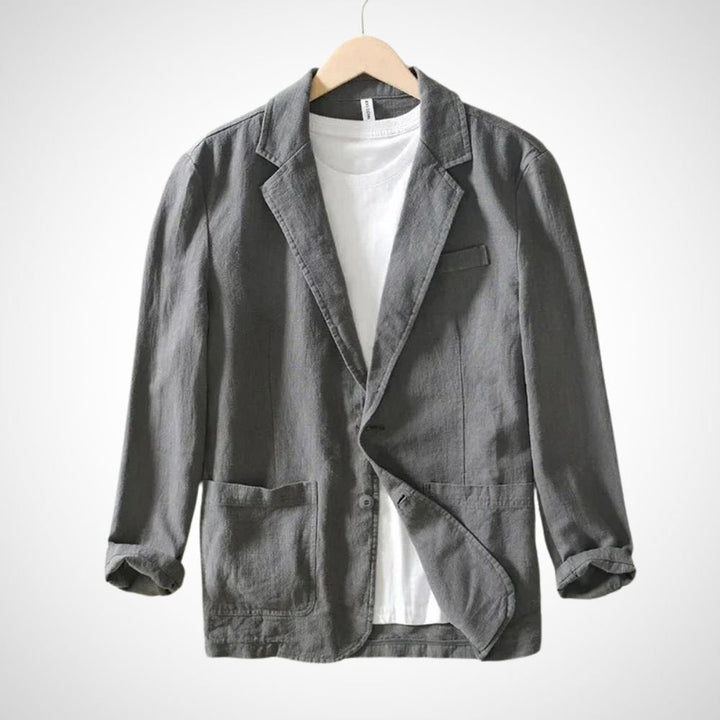 Light men's linen blazer made from a cotton blend – Julian-Gray-S-Nora Luxe