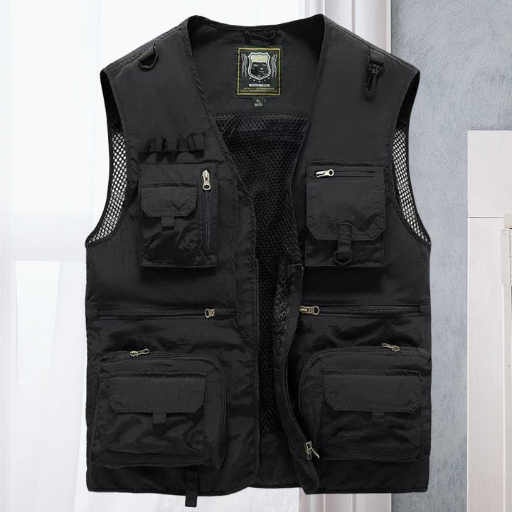 Light men's outdoor vest – Viktor-Black-S-Nora Luxe