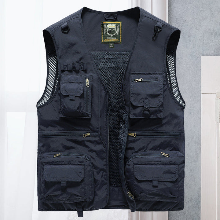 Light men's outdoor vest – Viktor-Dark blue-S-Nora Luxe