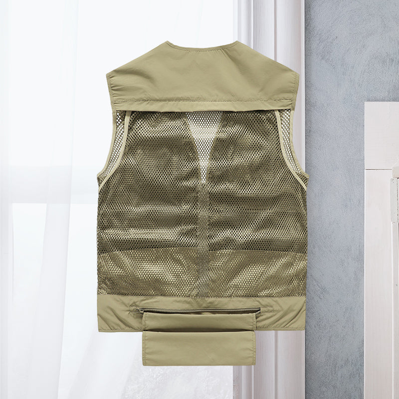 Light men's outdoor vest – Viktor-Khaki-S-Nora Luxe