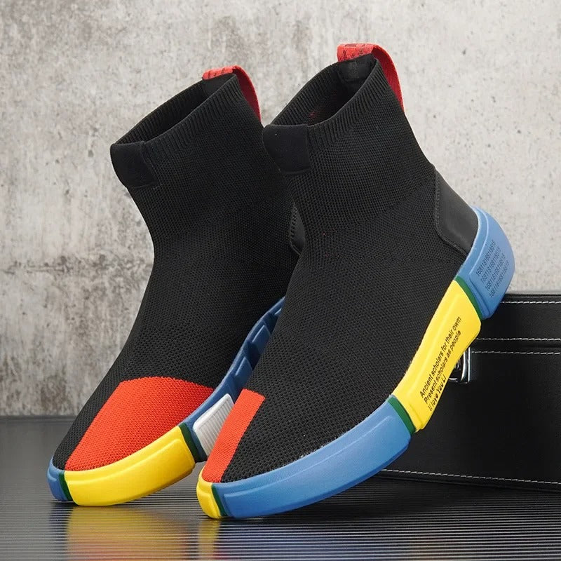 Light men's sneakers in sock style – Maverick-6-Nora Luxe
