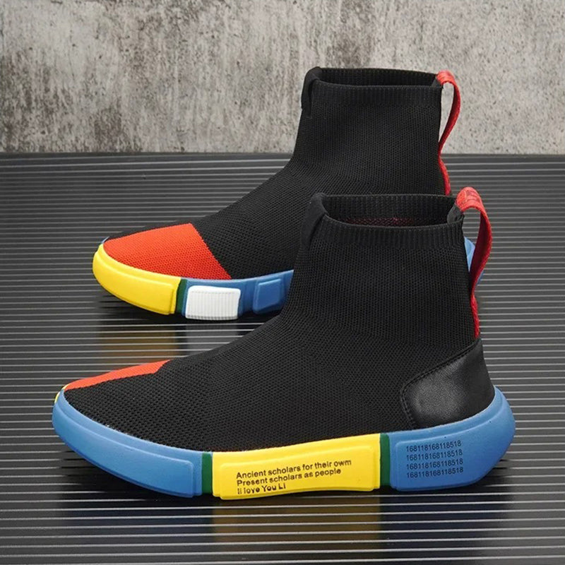 Light men's sneakers in sock style – Maverick-6-Nora Luxe