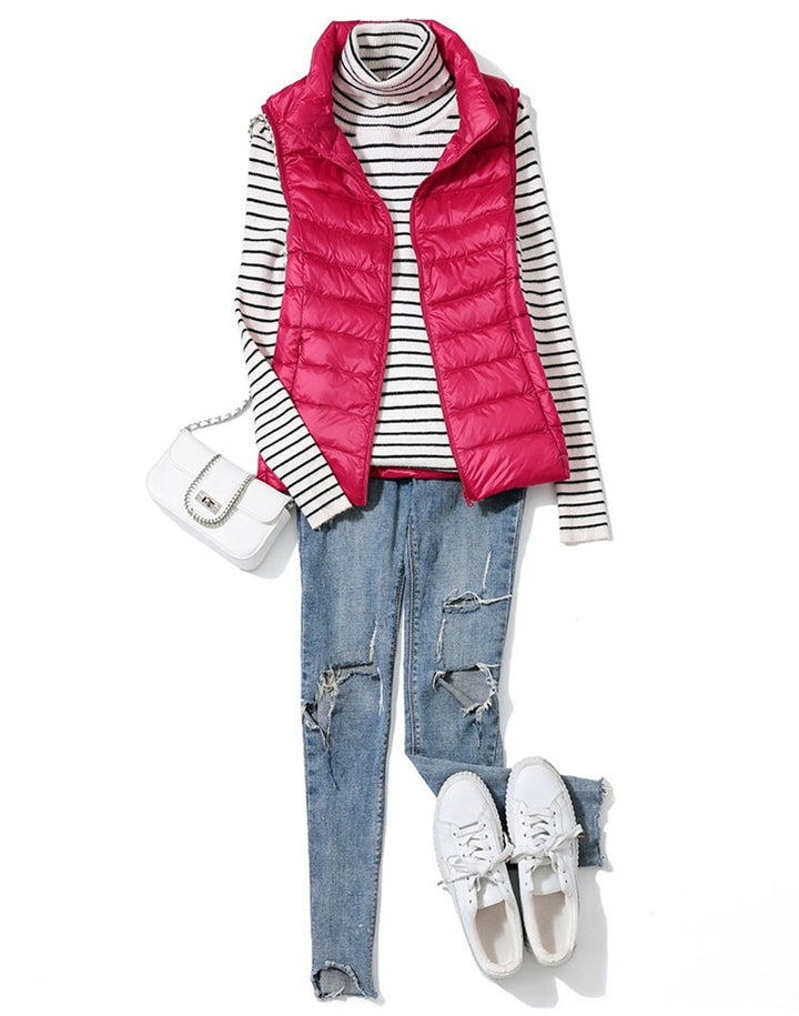 Light quilted vest with a feminine fit – Juliette-Black-S-Nora Luxe