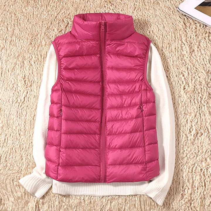 Light quilted vest with a feminine fit – Juliette-Pink-S-Nora Luxe