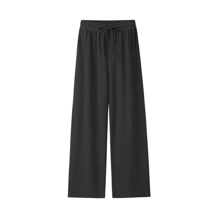 Light summer linen trousers for women – Mira-Black-L-The Livary